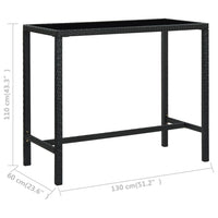 Thumbnail for 5-tlg. Gartenbar-Set Poly Rattan Schwarz