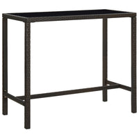 Thumbnail for 7-tlg. Gartenbar-Set Poly Rattan Braun