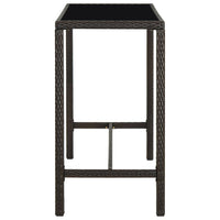 Thumbnail for 7-tlg. Gartenbar-Set Poly Rattan Braun