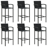 Thumbnail for 7-tlg. Gartenbar-Set Poly Rattan Schwarz
