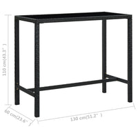 Thumbnail for 7-tlg. Gartenbar-Set Poly Rattan Schwarz