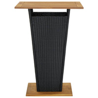 Thumbnail for 5-tlg. Gartenbar-Set mit Kissen Poly Rattan Schwarz