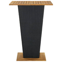Thumbnail for 5-tlg. Gartenbar-Set mit Kissen Poly Rattan Schwarz