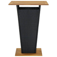 Thumbnail for 9-tlg. Gartenbar-Set mit Kissen Poly Rattan Schwarz