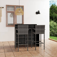 Thumbnail for 3-tlg. Gartenbar-Set Grau