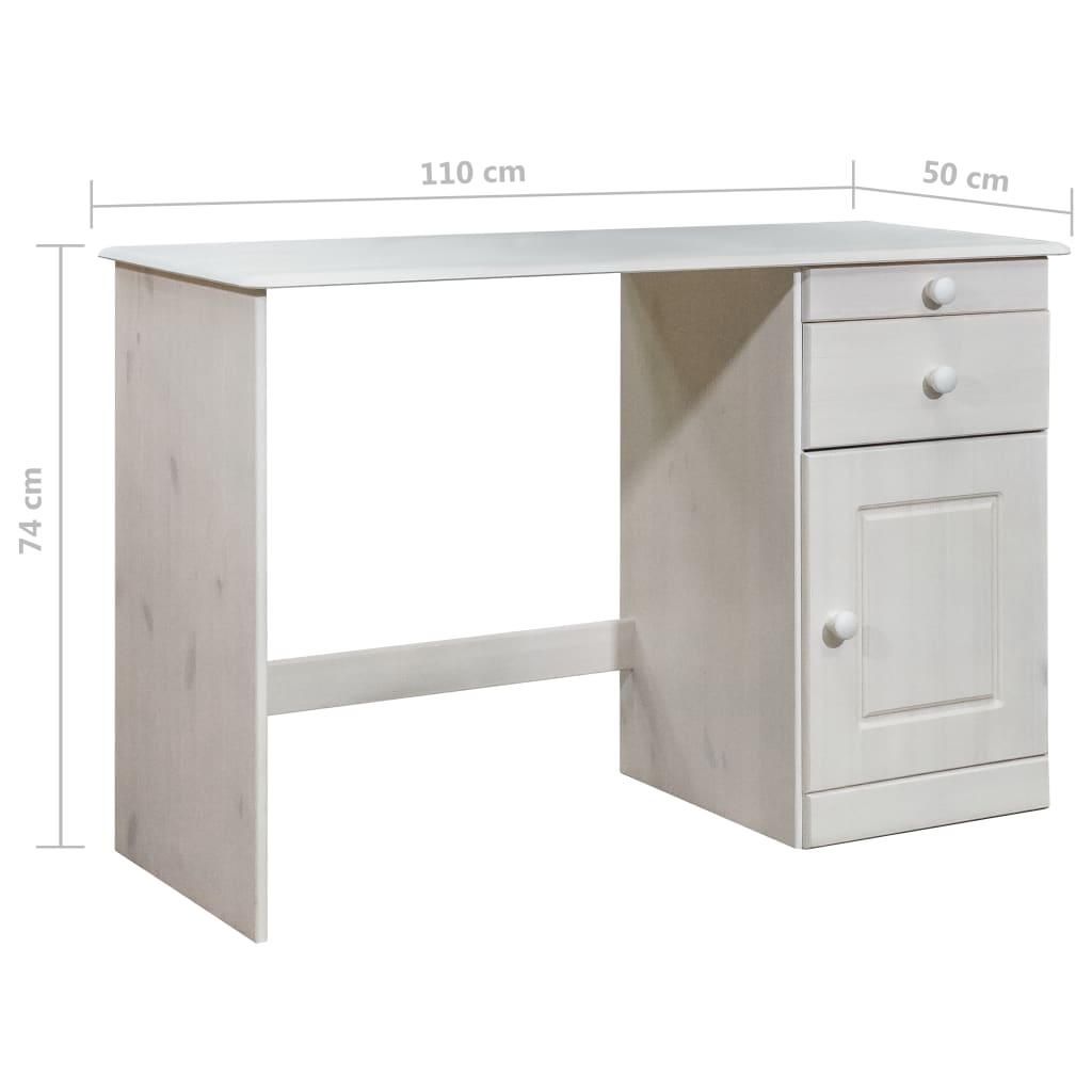 Schreibtisch mit Schubladen 110x50x74 cm Kiefer Massivholz