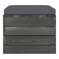 Thumbnail for Garten-Paletten-Hocker mit Sitzkissen Kiefernholz