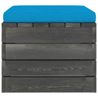 Thumbnail for Garten-Paletten-Hocker mit Sitzkissen Kiefernholz