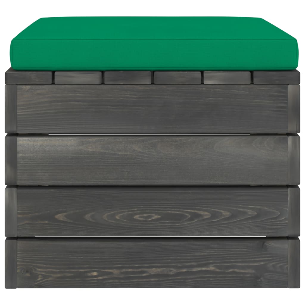 Garten-Paletten-Hocker mit Sitzkissen Kiefernholz