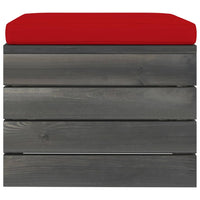 Thumbnail for Garten-Paletten-Hocker 2 Stk. mit Kissen Kiefer Massivholz