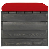 Thumbnail for Garten-Paletten-Hocker 2 Stk. mit Kissen Kiefer Massivholz