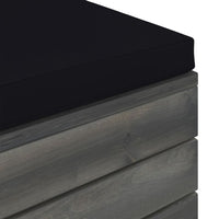 Thumbnail for Garten-Paletten-Hocker 2 Stk. mit Kissen Kiefer Massivholz