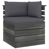 Thumbnail for Garten-Palettensofa 2-Sitzer mit Kissen Kiefer Massivholz
