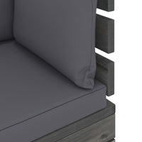 Thumbnail for Garten-Palettensofa 2-Sitzer mit Kissen Kiefer Massivholz