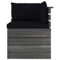 Thumbnail for Garten-Palettensofa 2-Sitzer mit Kissen Kiefer Massivholz