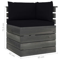 Thumbnail for Garten-Palettensofa 2-Sitzer mit Kissen Kiefer Massivholz