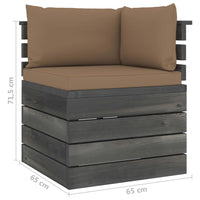 Thumbnail for Garten-Palettensofa 2-Sitzer mit Kissen Kiefer Massivholz