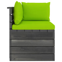Thumbnail for Garten-Palettensofa 2-Sitzer mit Kissen Kiefer Massivholz