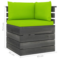 Thumbnail for Garten-Palettensofa 2-Sitzer mit Kissen Kiefer Massivholz