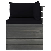 Thumbnail for Garten-Palettensofa 4-Sitzer mit Kissen Kiefer Massivholz