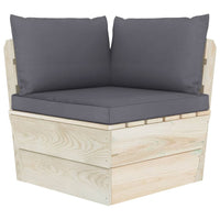 Thumbnail for Garten-Paletten-Ecksofa mit Kissen Imprägniertes Fichtenholz
