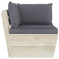 Thumbnail for Garten-Paletten-Ecksofa mit Kissen Imprägniertes Fichtenholz