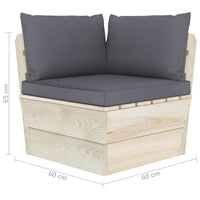 Thumbnail for Garten-Paletten-Ecksofa mit Kissen Imprägniertes Fichtenholz