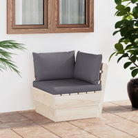 Thumbnail for Garten-Paletten-Ecksofa mit Kissen Imprägniertes Fichtenholz