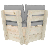 Thumbnail for Garten-Paletten-Ecksofa mit Kissen Imprägniertes Fichtenholz