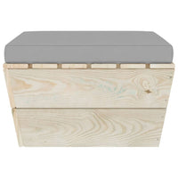 Thumbnail for Garten-Paletten-Hocker mit Kissen Imprägniertes Fichtenholz