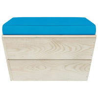 Thumbnail for Garten-Paletten-Hocker mit Kissen Imprägniertes Fichtenholz