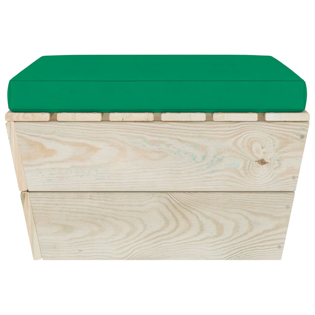 Garten-Paletten-Hocker mit Kissen Imprägniertes Fichtenholz