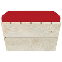 Thumbnail for Garten-Paletten-Hocker mit Kissen Imprägniertes Fichtenholz