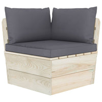 Thumbnail for Garten-Palettensofa 2-Sitzer mit Kissen Fichtenholz