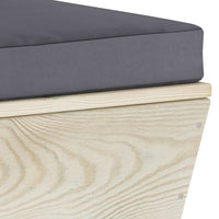 Thumbnail for Garten-Palettensofa 2-Sitzer mit Kissen Fichtenholz