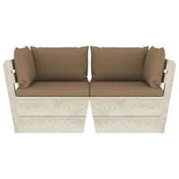 Thumbnail for Garten-Palettensofa 2-Sitzer mit Kissen Fichtenholz