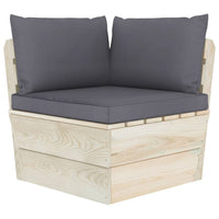Thumbnail for Garten-Palettensofa 3-Sitzer mit Kissen Fichtenholz