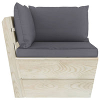 Thumbnail for Garten-Palettensofa 3-Sitzer mit Kissen Fichtenholz