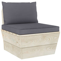 Thumbnail for Garten-Palettensofa 3-Sitzer mit Kissen Fichtenholz