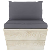 Thumbnail for Garten-Palettensofa 3-Sitzer mit Kissen Fichtenholz