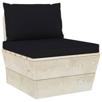 Thumbnail for Garten-Palettensofa 3-Sitzer mit Kissen Fichtenholz