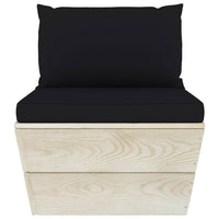 Thumbnail for Garten-Palettensofa 3-Sitzer mit Kissen Fichtenholz