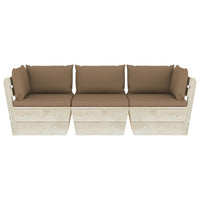 Thumbnail for Garten-Palettensofa 3-Sitzer mit Kissen Fichtenholz