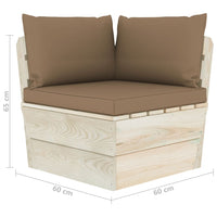Thumbnail for Garten-Palettensofa 3-Sitzer mit Kissen Fichtenholz