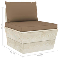 Thumbnail for Garten-Palettensofa 3-Sitzer mit Kissen Fichtenholz