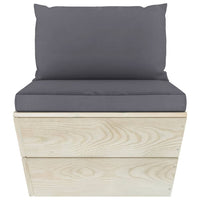 Thumbnail for Garten-Palettensofa 4-Sitzer mit Kissen Fichtenholz