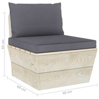 Thumbnail for Garten-Palettensofa 4-Sitzer mit Kissen Fichtenholz