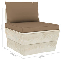 Thumbnail for Garten-Palettensofa 4-Sitzer mit Kissen Fichtenholz