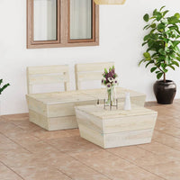 Thumbnail for 3-tlg. Garten-Paletten-Lounge-Set Imprägniertes Fichtenholz