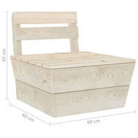 Thumbnail for Garten-Palettensofa 4-Sitzer Imprägniertes Fichtenholz